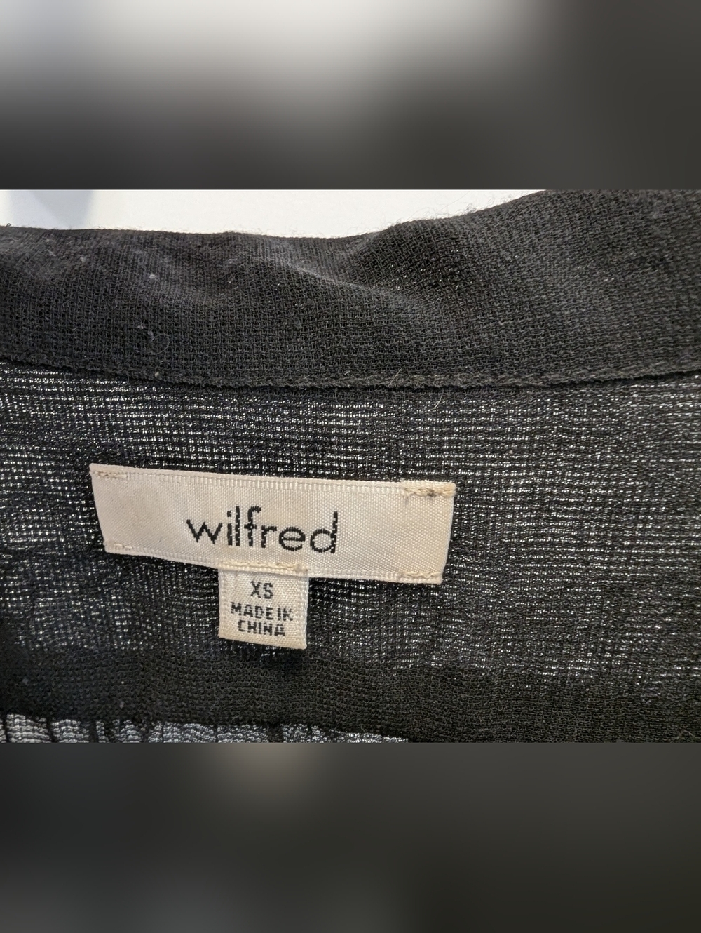 Aritzia Wilfred Sheer Black Tunic Blouse - Picture 7 of 7